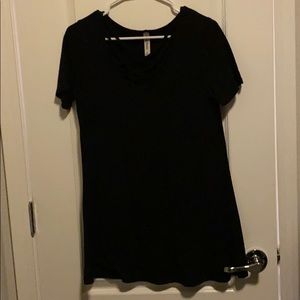Black tunic top
